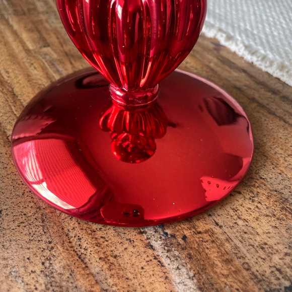 ❤️SOLD❤️New Bath&BodyWorks Red Chrome 3 wick candle holder - Picture 9 of 13
